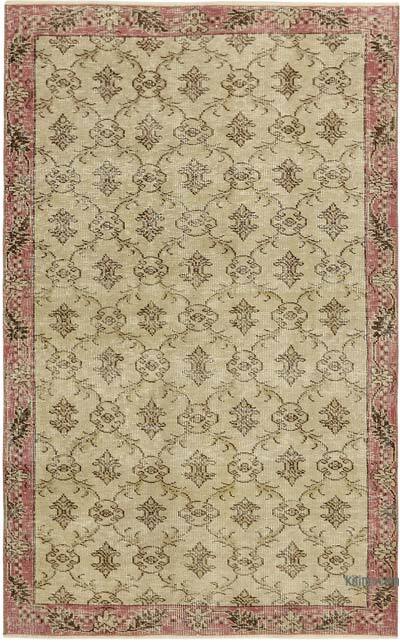 Alfombra Vintage Turca Anudada a Mano - 123 cm x 193 cm