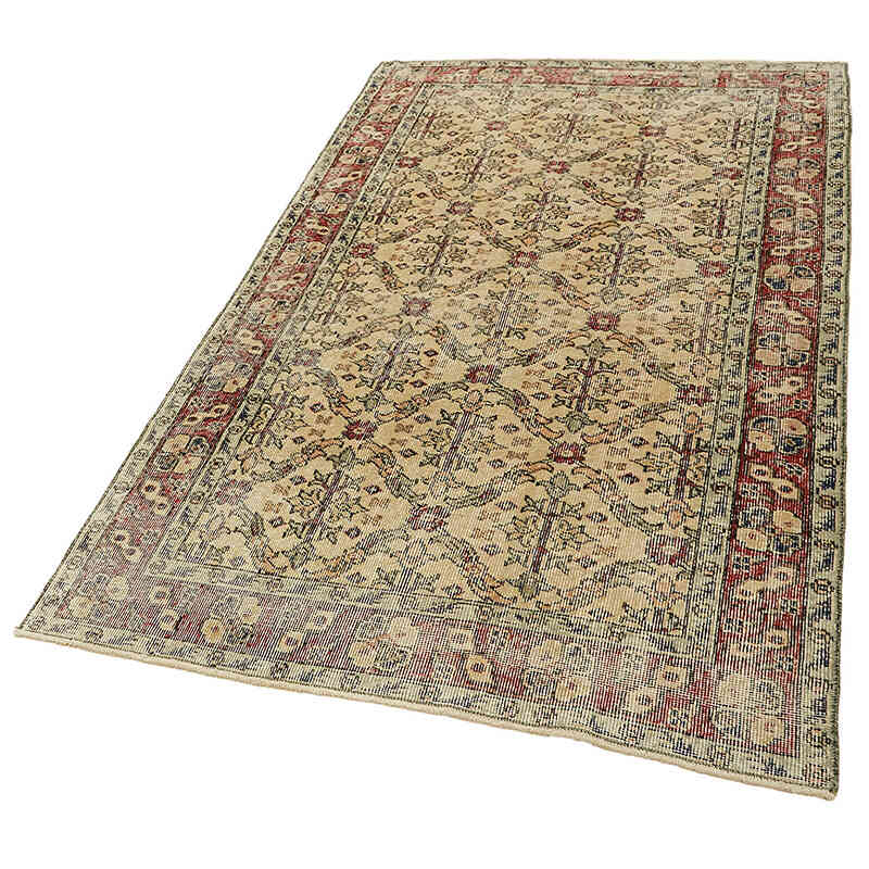 El Dokuma Vintage Halı - 111 cm x 193 cm - K0082803