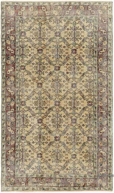 Alfombra Vintage Turca Anudada a Mano - 111 cm x 193 cm