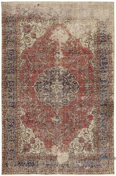 Vintage Turkish Hand-Knotted Rug - 6' 11" x 10' 2" (83" x 122")