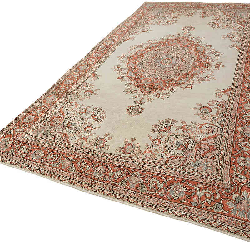 Vintage Turkish Hand-Knotted Rug - 6' 2" x 12' 8" (74" x 152") - K0082829