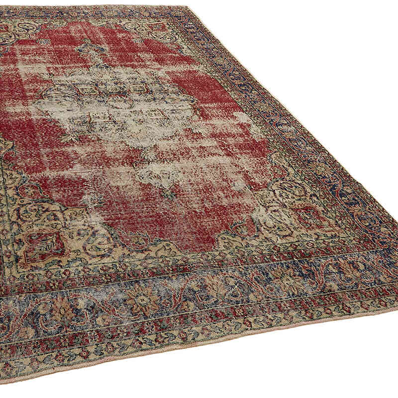 Vintage Turkish Hand-Knotted Rug - 6' 7" x 10' 10" (79" x 130") - K0082835