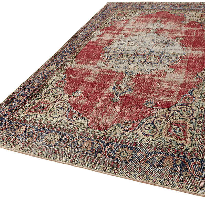 Vintage Turkish Hand-Knotted Rug - 6' 7" x 10' 10" (79" x 130") - K0082835