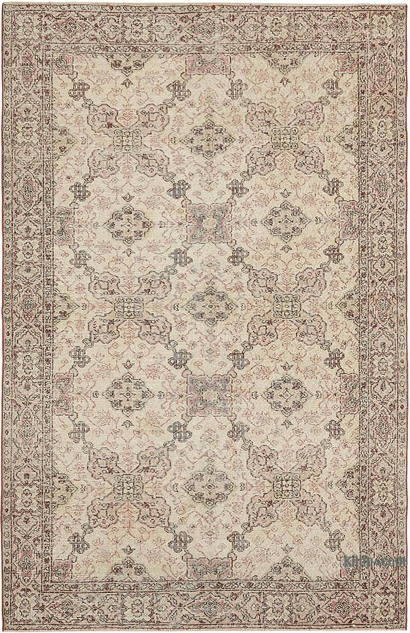 Alfombra Vintage Turca Anudada a Mano - 208 cm x 317 cm - K0082836