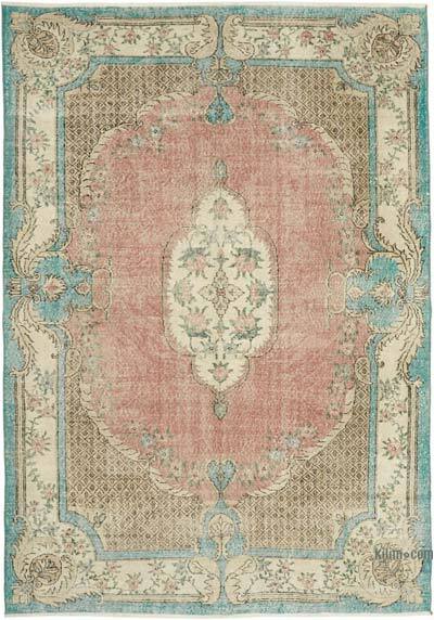 Vintage Turkish Hand-Knotted Rug - 7' 3" x 10' 6" (87" x 126")
