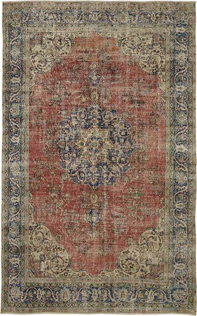 Vintage Turkish Hand-Knotted Rug - 6' 9" x 10' 10" (81" x 130")