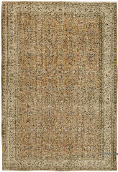 Vintage Turkish Hand-Knotted Rug - 7' 3" x 10' 5" (87" x 125")