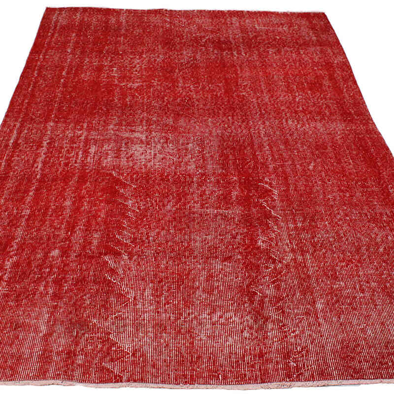 Over-dyed Vintage Hand-Knotted Turkish Rug - 4' 8" x 7' 11" (56" x 95") - K0082913