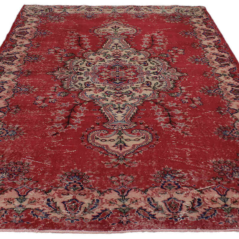 Alfombra Vintage Turca Anudada a Mano - 177 cm x 268 cm - K0082917