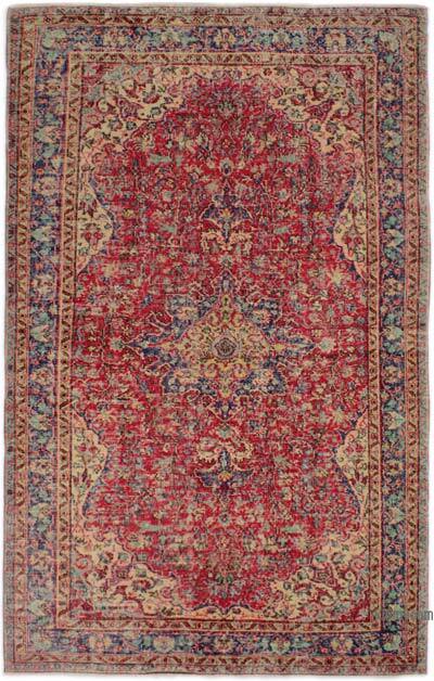 Vintage Turkish Hand-Knotted Rug - 5' 7" x 8' 10" (67" x 106")