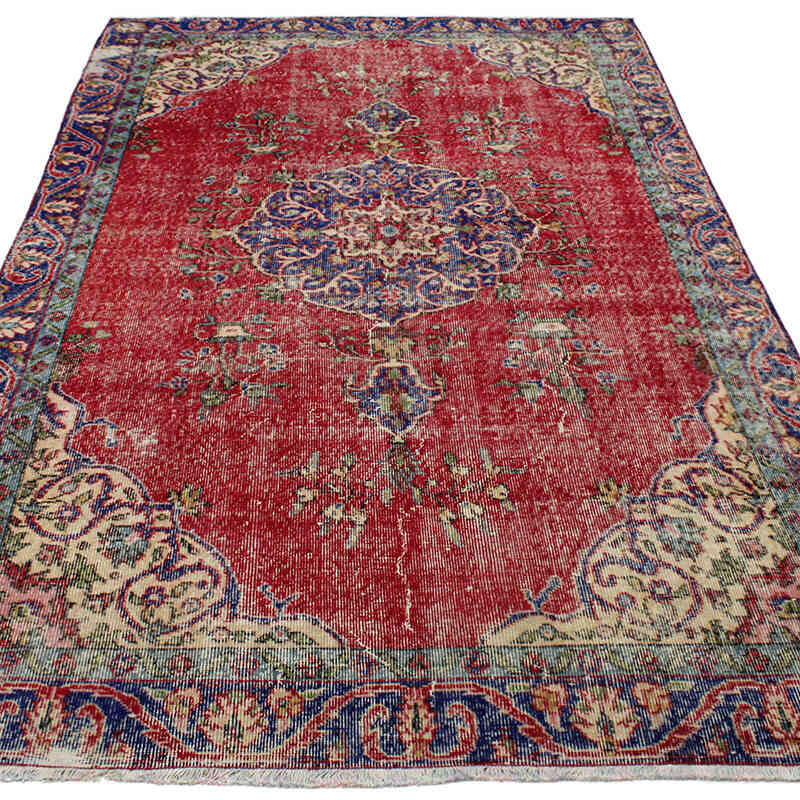 El Dokuma Vintage Halı - 155 cm x 270 cm - K0082923