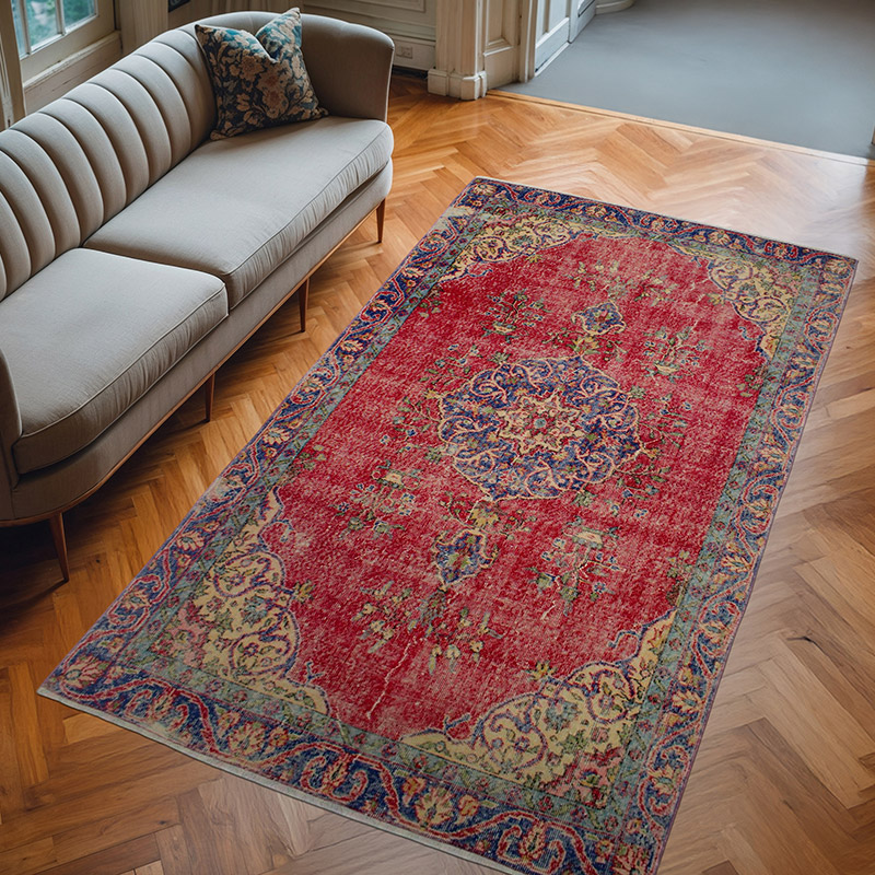 El Dokuma Vintage Halı - 155 cm x 270 cm - K0082923