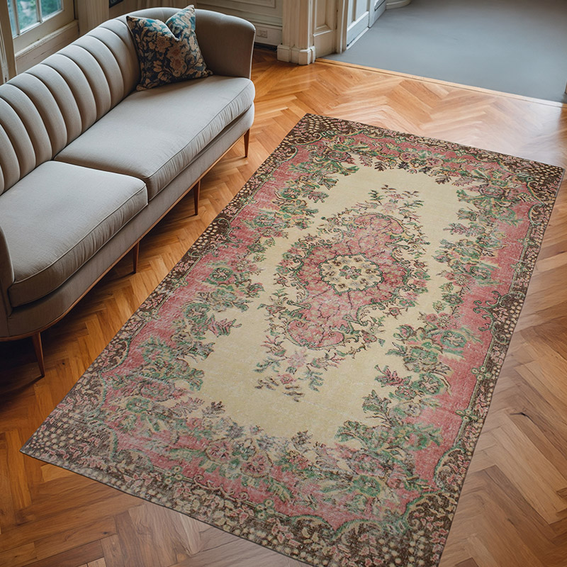 El Dokuma Vintage Halı - 159 cm x 270 cm - K0082924