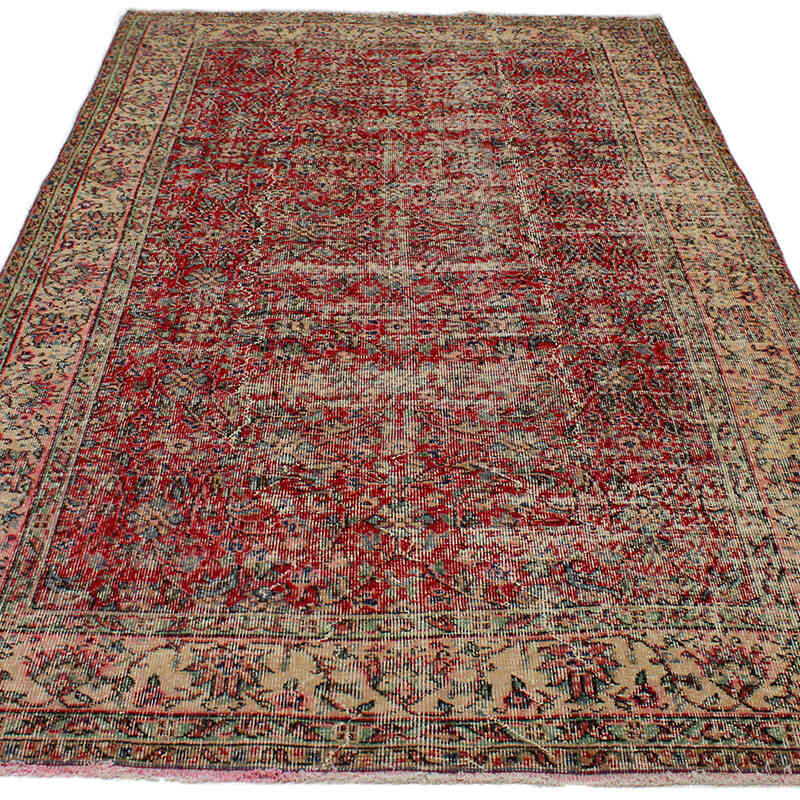 Vintage Turkish Hand-Knotted Rug - 5' 3" x 8' 7" (63" x 103") - K0082925