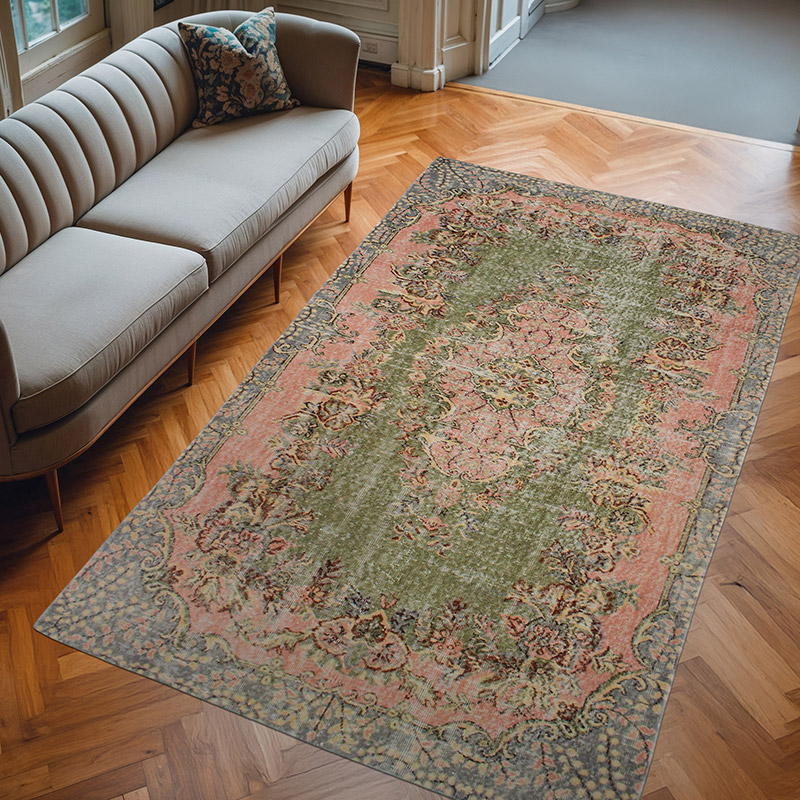 Vintage Turkish Hand-Knotted Rug - 5' 5" x 8' 11" (65" x 107") - K0082929