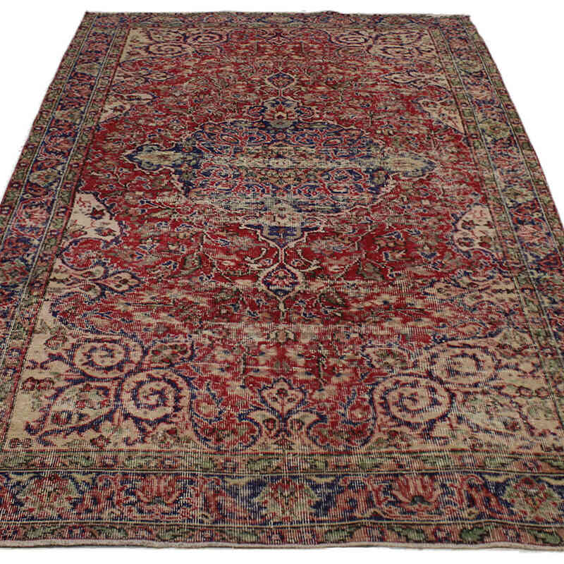 Vintage Turkish Hand-Knotted Rug - 5' 2" x 9'  (62" x 108") - K0082935