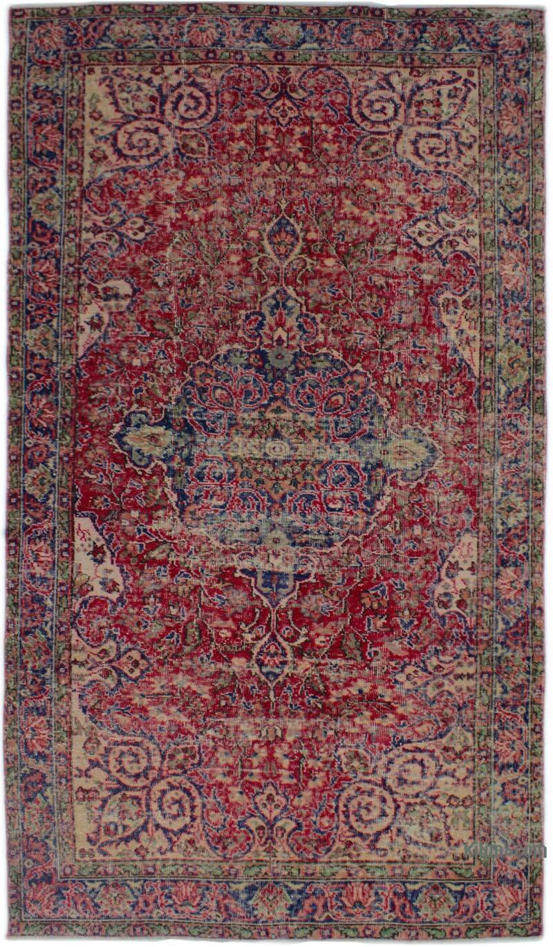 Vintage Turkish Hand-Knotted Rug - 5' 2" x 9'  (62" x 108") - K0082935