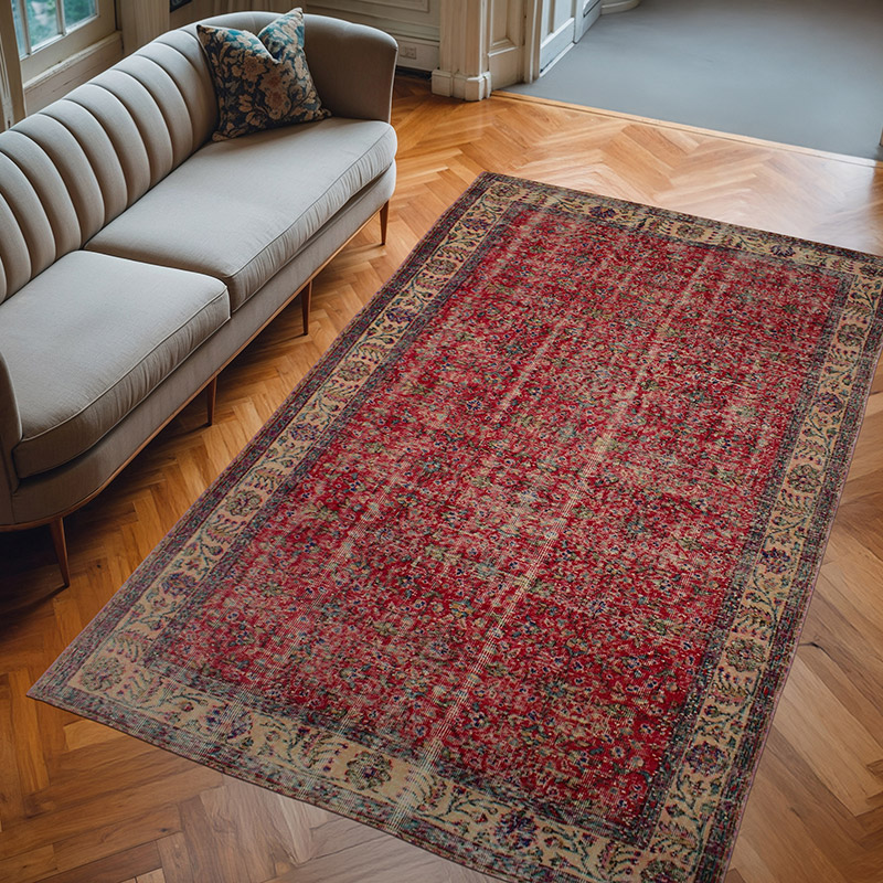 El Dokuma Vintage Halı - 170 cm x 278 cm - K0082936