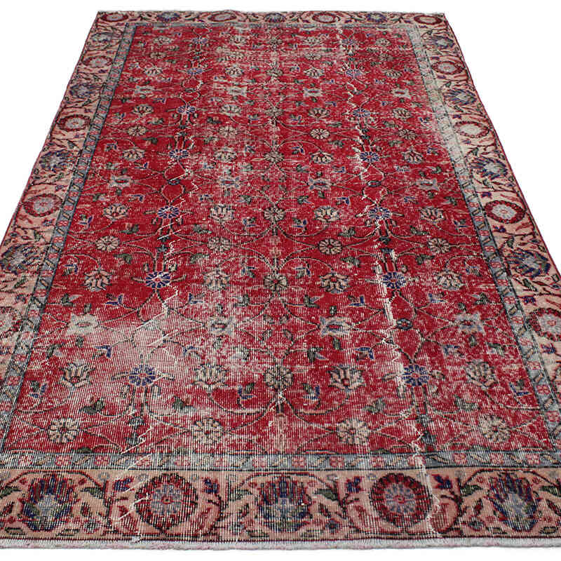 Alfombra Vintage Turca Anudada a Mano - 148 cm x 265 cm - K0082938