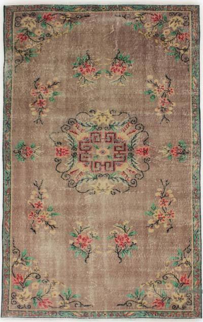 Vintage Turkish Hand-Knotted Rug - 4' 9" x 7' 7" (57" x 91")
