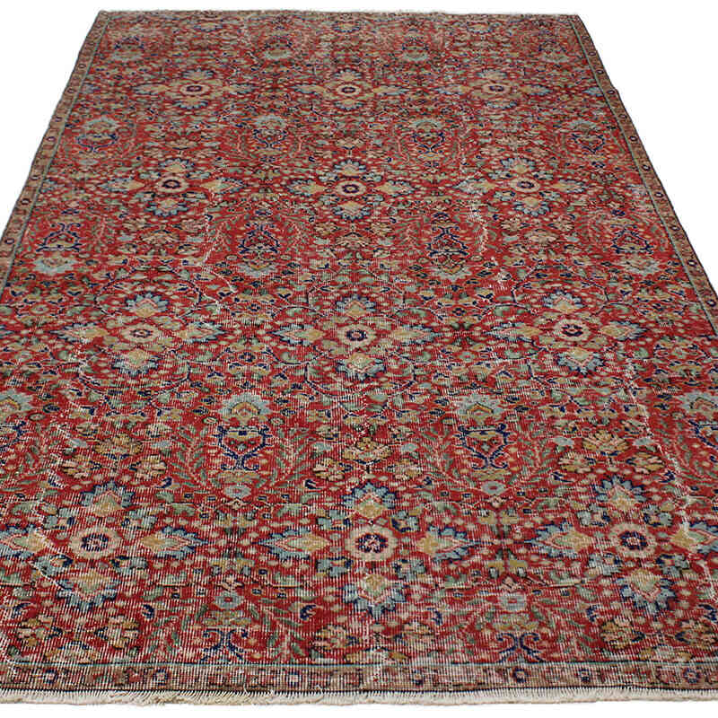 Alfombra Vintage Turca Anudada a Mano - 146 cm x 262 cm - K0082943