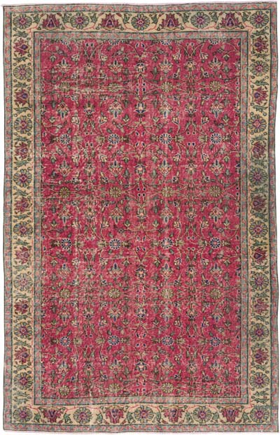 Alfombra Vintage Turca Anudada a Mano - 154 cm x 241 cm