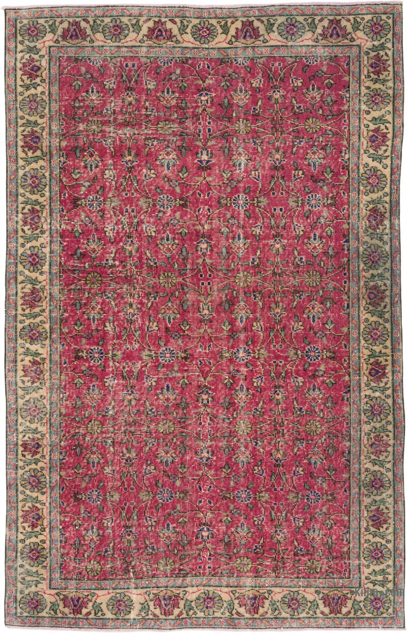 El Dokuma Vintage Halı - 154 cm x 241 cm - K0082946
