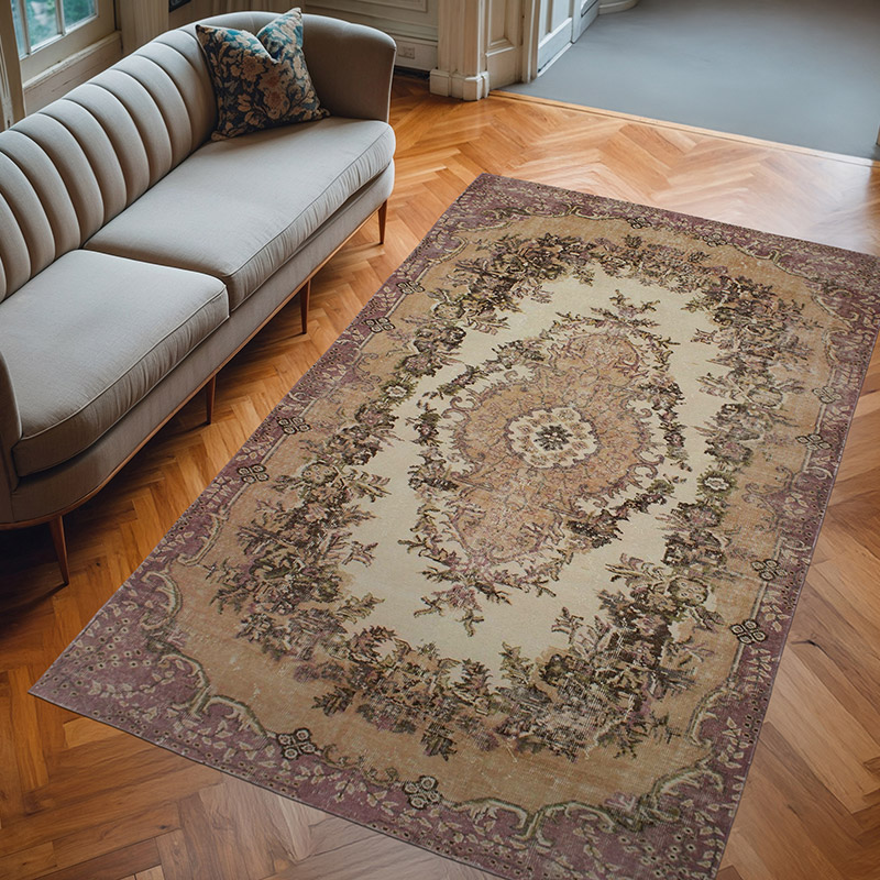 Alfombra Vintage Turca Anudada a Mano - 170 cm x 281 cm - K0082948