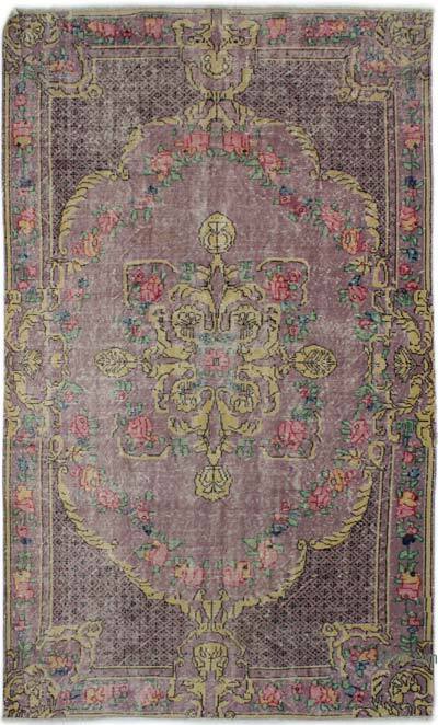 Vintage Turkish Hand-Knotted Rug - 5' 5" x 9' 1" (65" x 109")