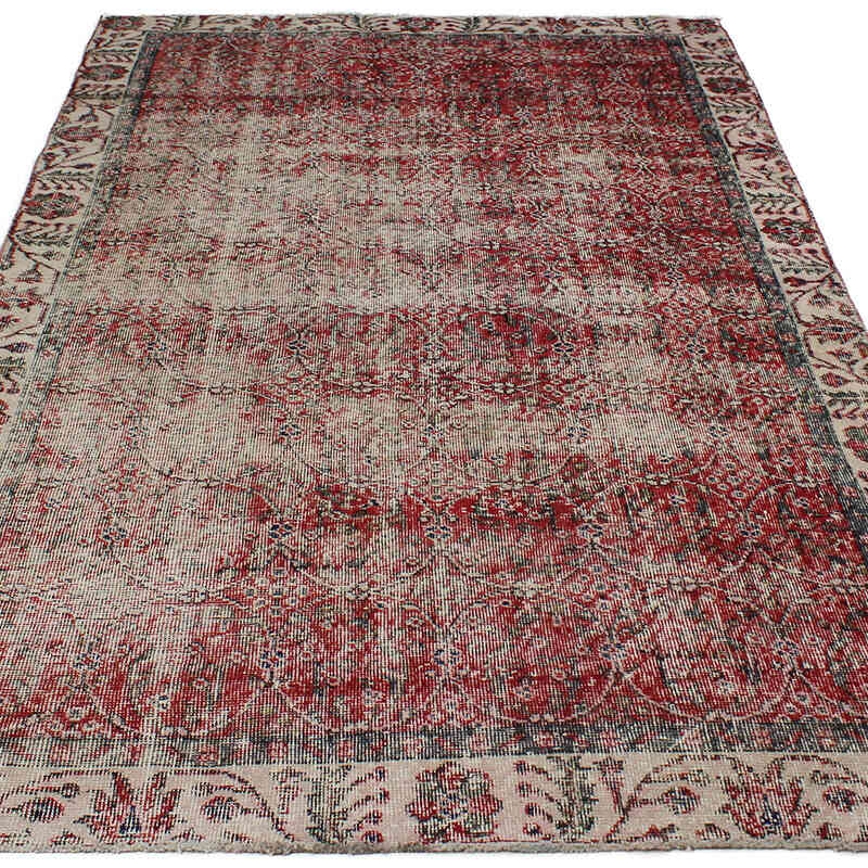 Vintage Turkish Hand-Knotted Rug - 5'  x 8' 6" (60" x 102") - K0082953