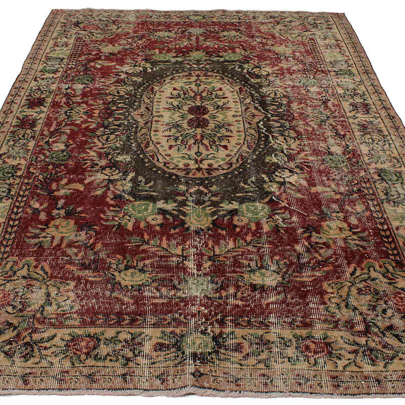 Alfombra Vintage Turca Anudada a Mano - 170 cm x 266 cm - K0082958