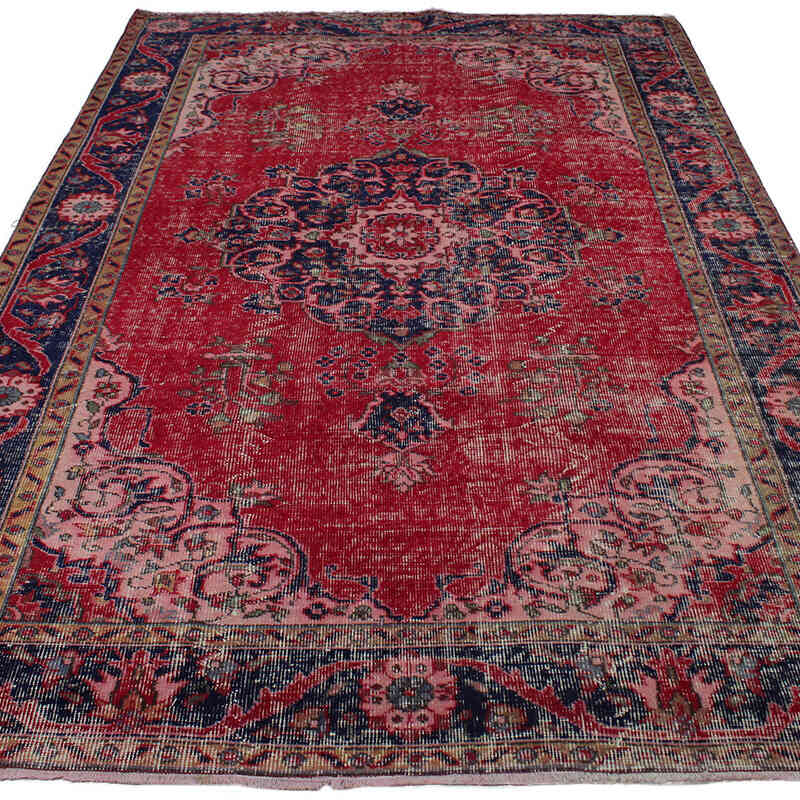 Vintage Turkish Hand-Knotted Rug - 5' 8" x 9'  (68" x 108") - K0082959