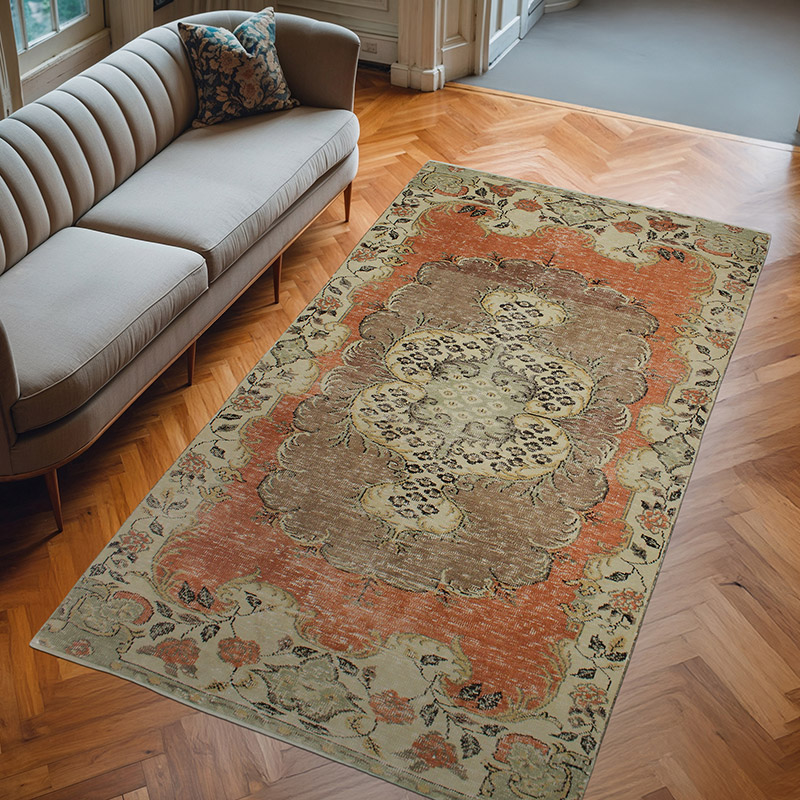 El Dokuma Vintage Halı - 151 cm x 275 cm - K0082960