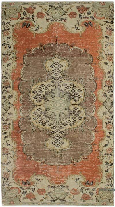 Vintage Turkish Hand-Knotted Rug - 4' 11" x 9'  (59" x 108")