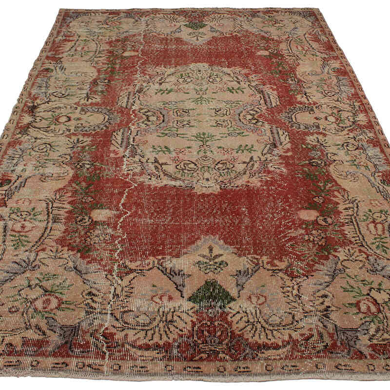Alfombra Vintage Turca Anudada a Mano - 165 cm x 267 cm - K0082964