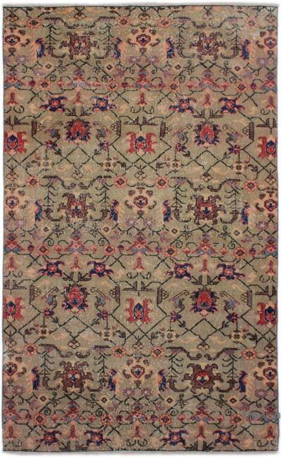 Vintage Turkish Hand-Knotted Rug - 4' 11" x 8' 2" (59" x 98")