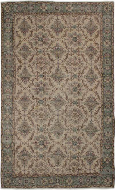 Vintage Turkish Hand-Knotted Rug - 5' 7" x 9' 3" (67" x 111")