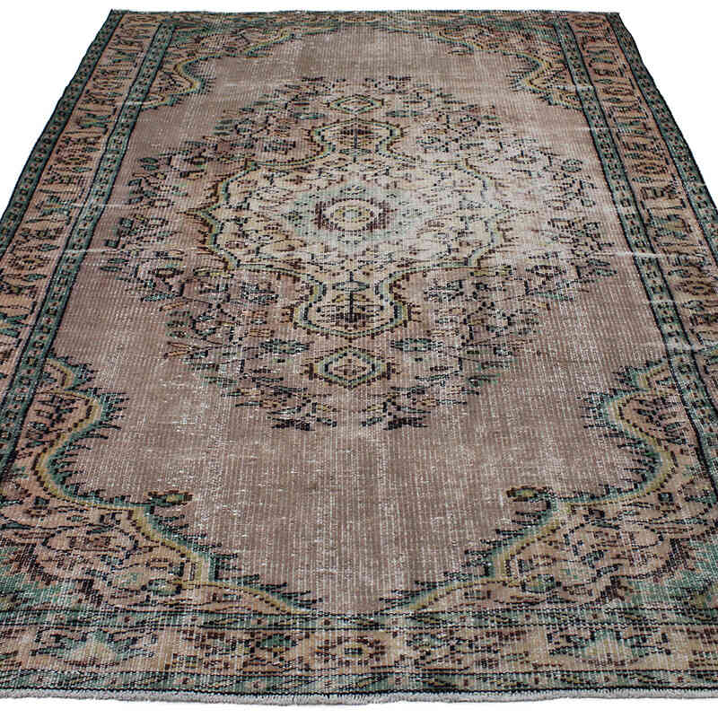 Alfombra Vintage Turca Anudada a Mano - 170 cm x 260 cm - K0082971