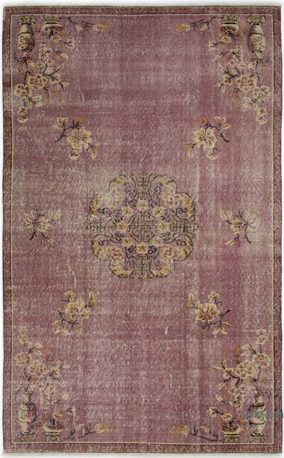 Vintage Turkish Hand-Knotted Rug - 5' 4" x 8' 8" (64" x 104")