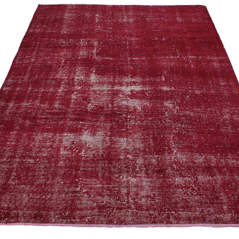 Over-dyed Vintage Hand-Knotted Turkish Rug - 5' 4" x 7' 8" (64" x 92") - K0082975