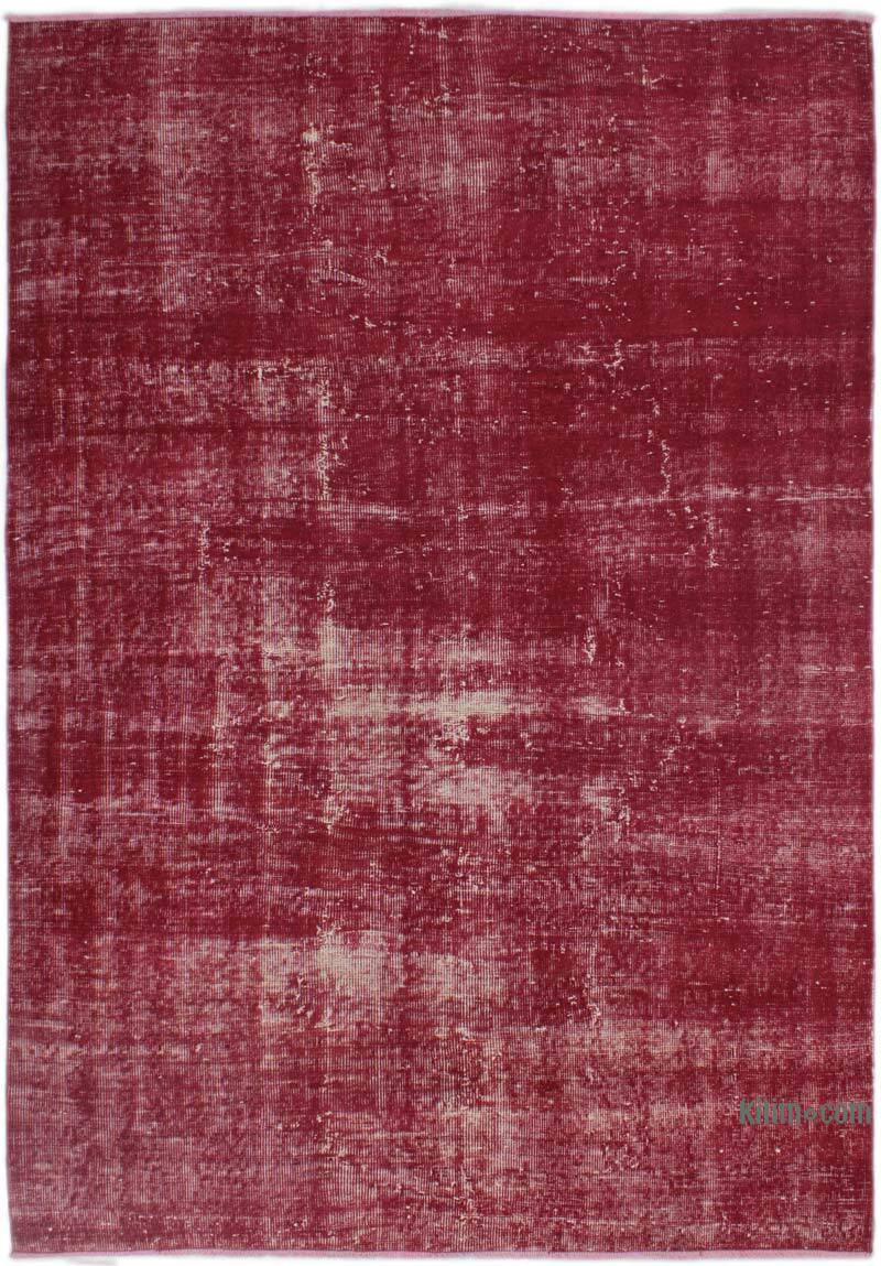 Over-dyed Vintage Hand-Knotted Turkish Rug - 5' 4" x 7' 8" (64" x 92") - K0082975