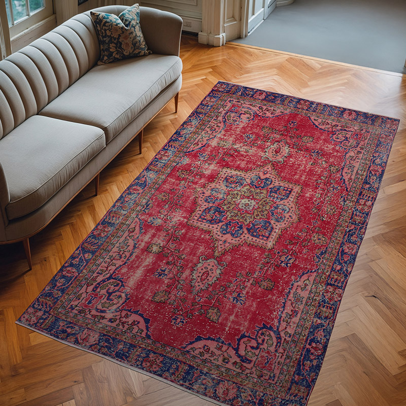 El Dokuma Vintage Halı - 162 cm x 283 cm - K0082979