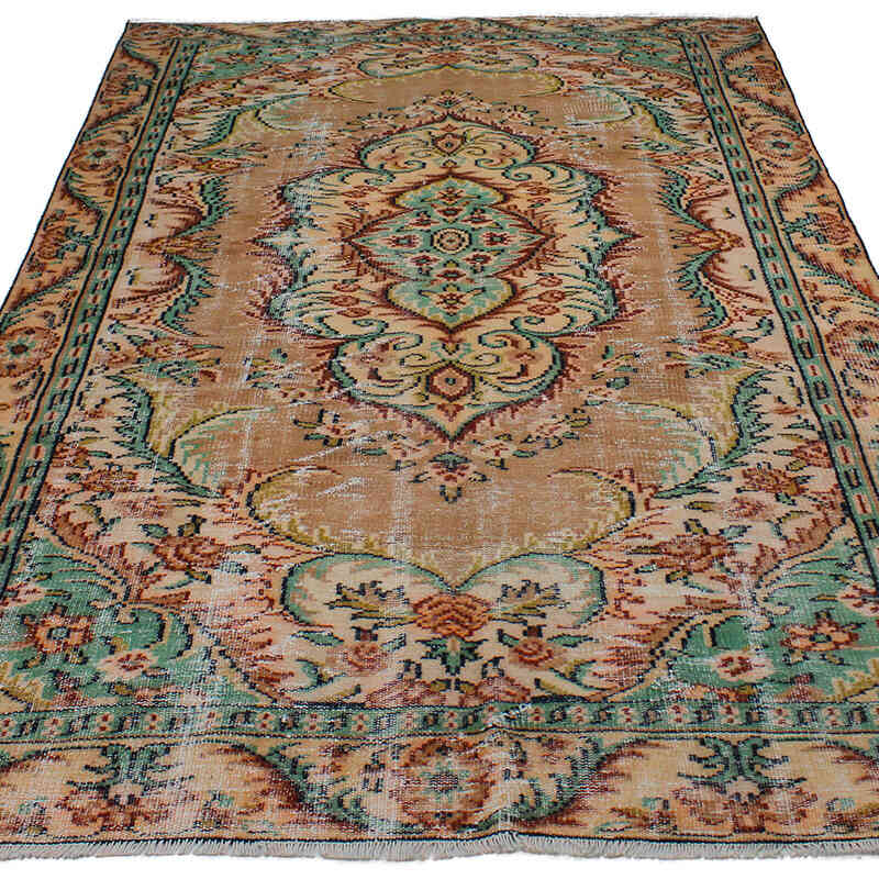Alfombra Vintage Turca Anudada a Mano - 172 cm x 270 cm - K0082983