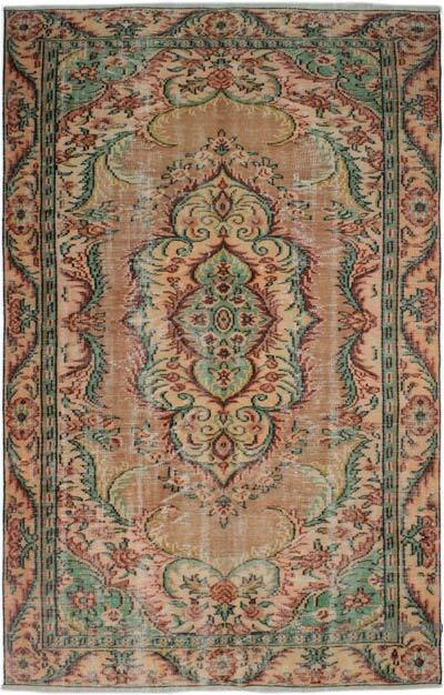 Vintage Turkish Hand-Knotted Rug - 5' 8" x 8' 10" (68" x 106")