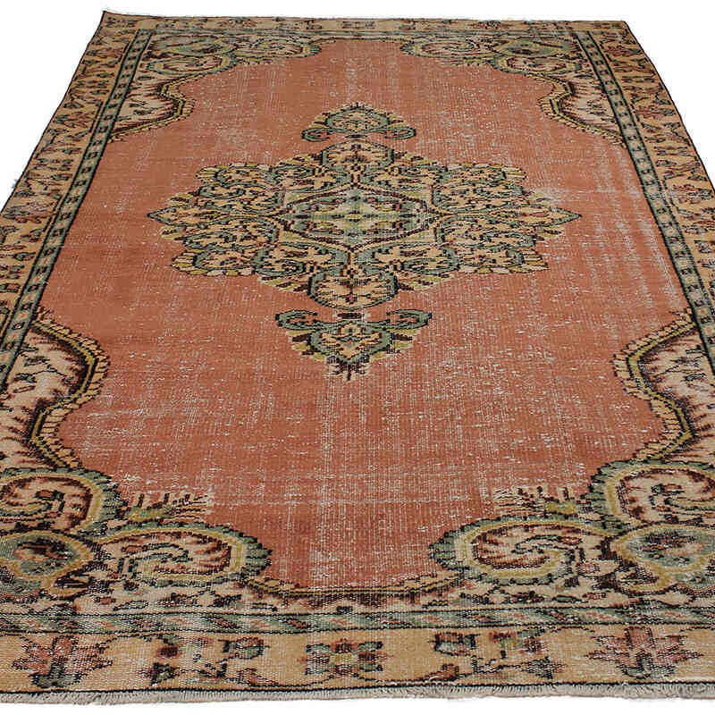 Vintage Turkish Hand-Knotted Rug - 5' 9" x 8' 10" (69" x 106") - K0082984