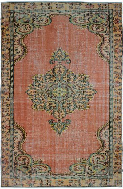Vintage Turkish Hand-Knotted Rug - 5' 9" x 8' 10" (69" x 106")