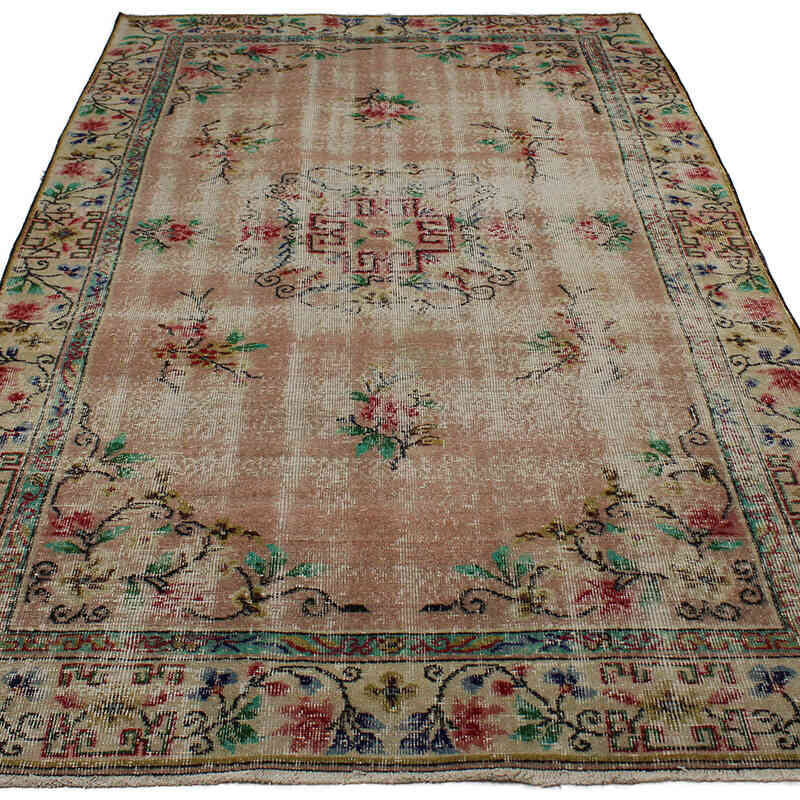 Alfombra Vintage Turca Anudada a Mano - 154 cm x 266 cm - K0082991