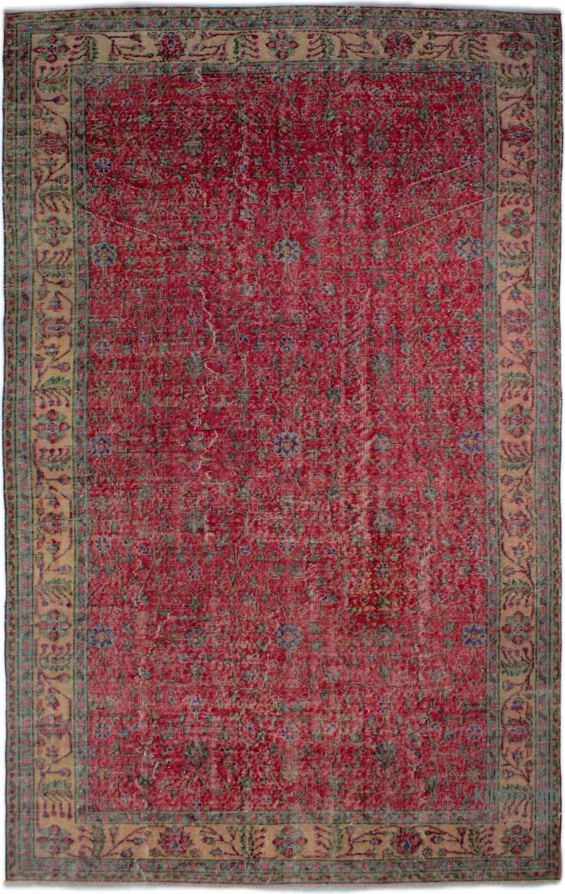 Alfombra Vintage Turca Anudada a Mano - 195 cm x 304 cm - K0082994