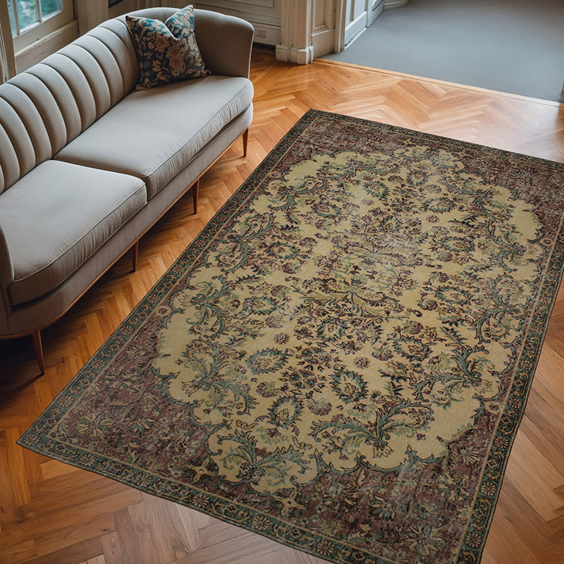 El Dokuma Vintage Halı - 173 cm x 274 cm - K0082996