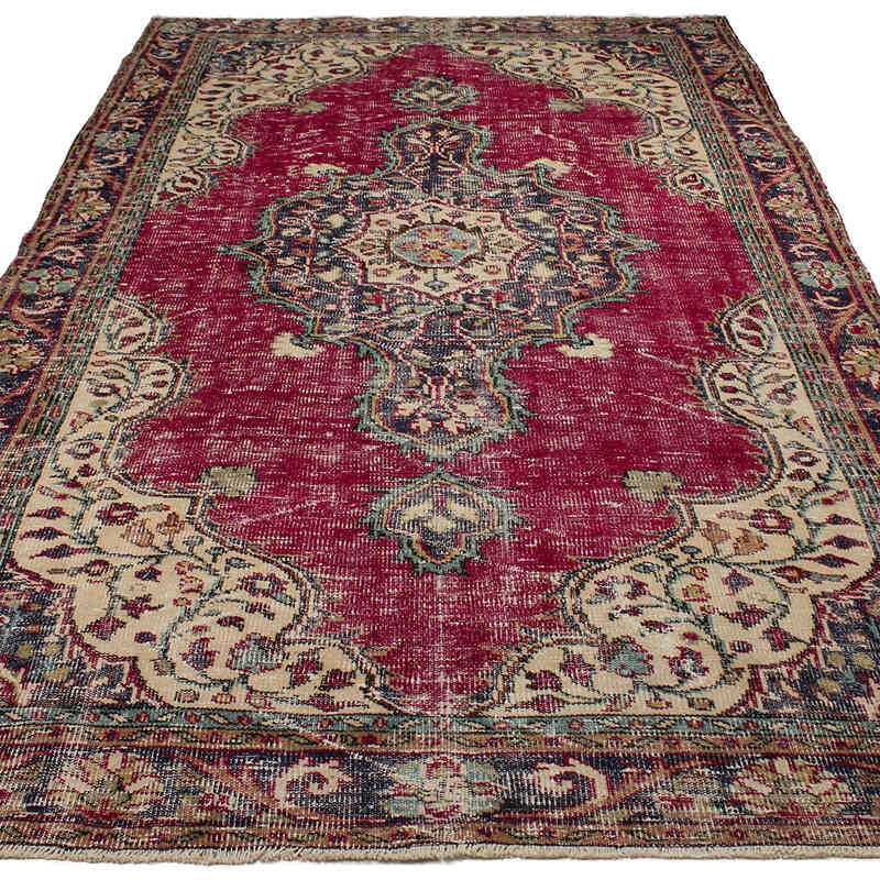 El Dokuma Vintage Halı - 182 cm x 298 cm - K0082997